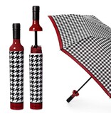Vinrella Wine Bottle Umbrella - Houndstooth-black