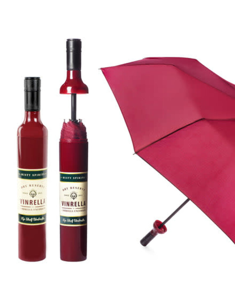 Vinrella Wine Bottle Umbrella - Burgundy Label