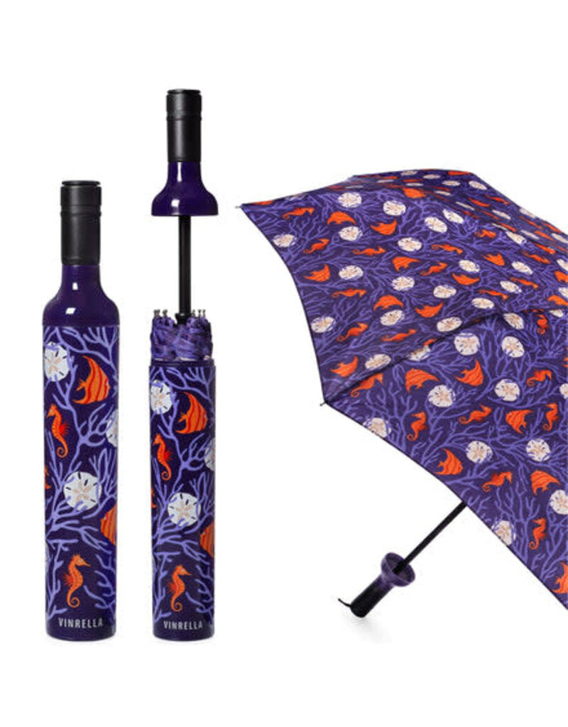 Vinrella Wine Bottle Umbrella - Coral Reef