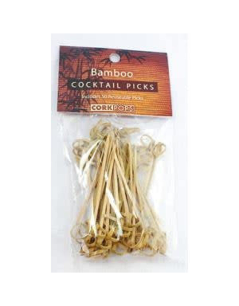 Cork Pops Bamboo Appetizer/ Cocktail Picks, CP, 50x