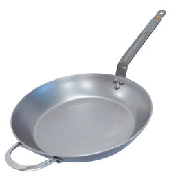 De Buyer Mineral B Carbon Steel Frypan, 12" (9" cooking surface) cir