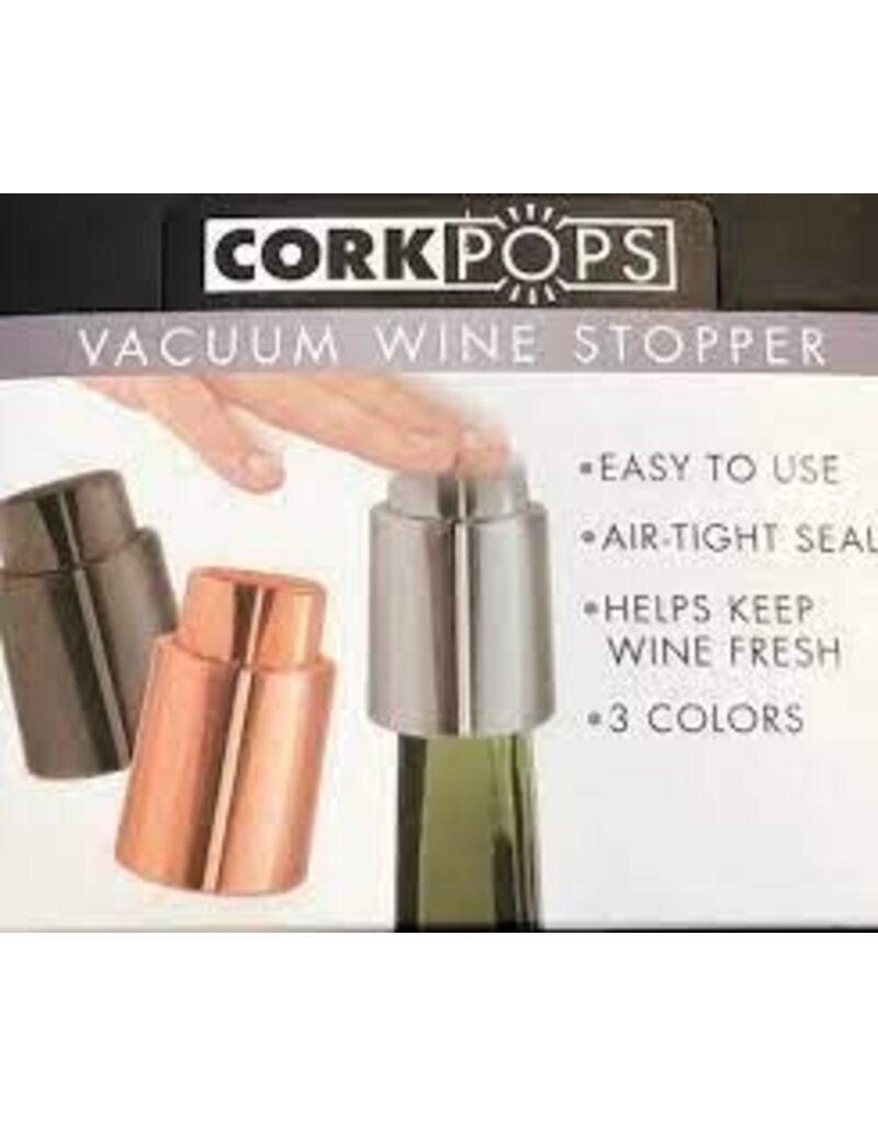 Cork Pops Metallic Air-Tight Wine Sealer/Stopper