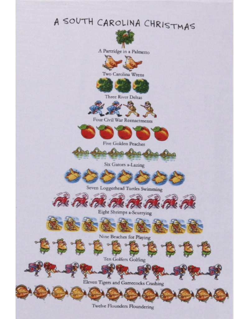 Holiday South Carolina Xmas Carol Tree Towel*