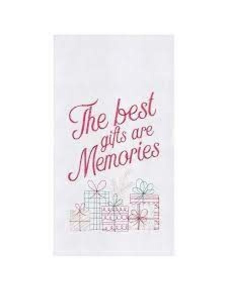 C and F Home Holiday Dish Towel, Memories are Gifts, floursack