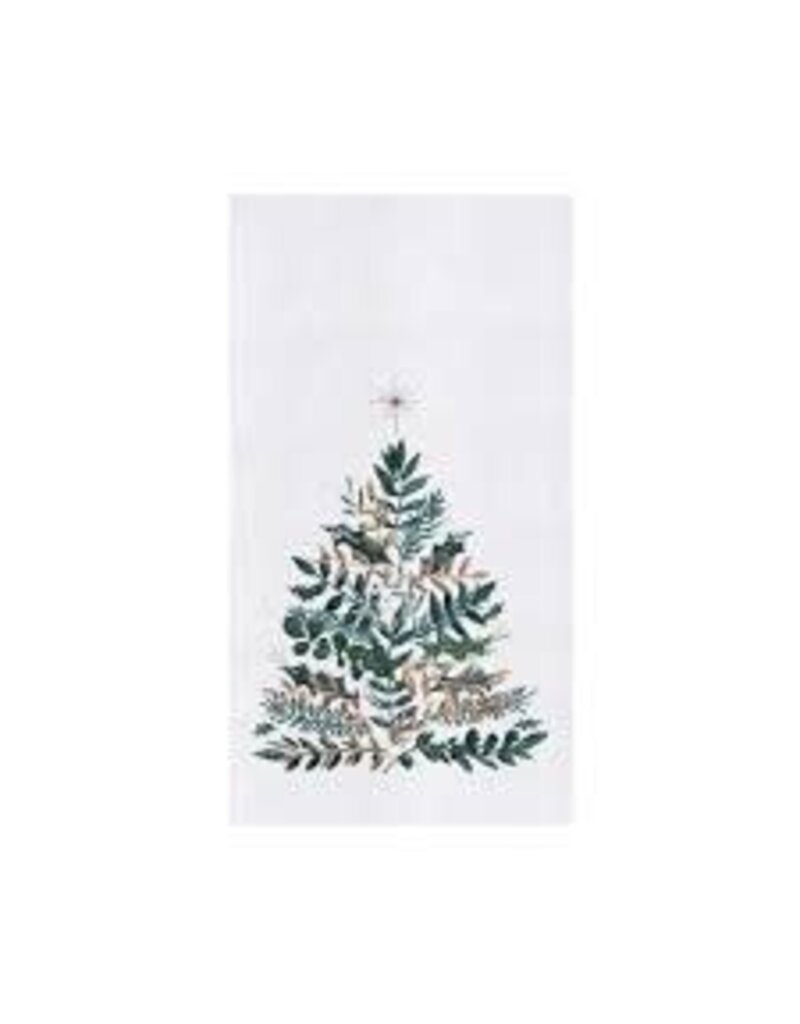 C and F Home Holiday Dish Towel Emerald Christmas Tree