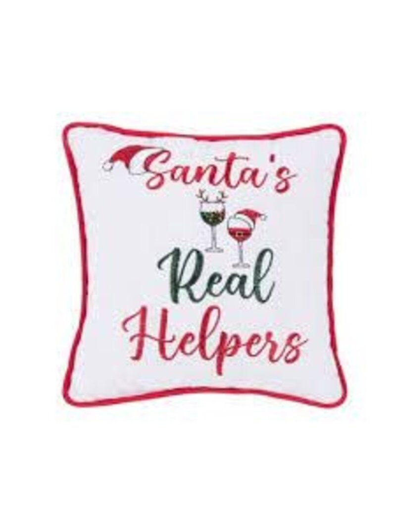 C and F Home Holiday Pillow, Santa's Real Helpers