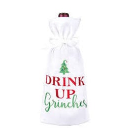 C and F Home Holiday Wine Bag, Drink Up Grinches