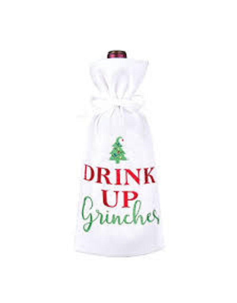 C and F Home Holiday Wine Bag, Drink Up Grinches