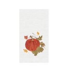 C and F Home Fall Towel, Red Autumn, waffle weave