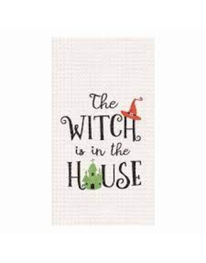 C and F Home Halloween Towel, House Witch, waffle weave
