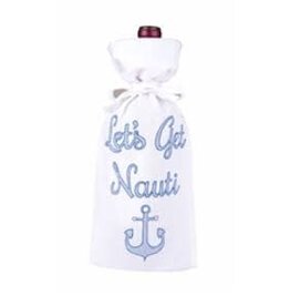 C and F Home Wine Bag Lets Get Nauti