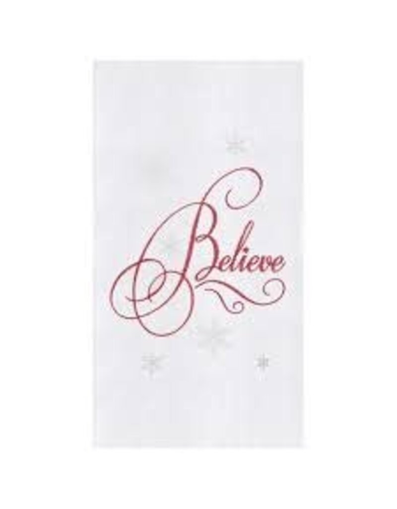 C and F Home Holiday Dish Towel, Believe, floursack