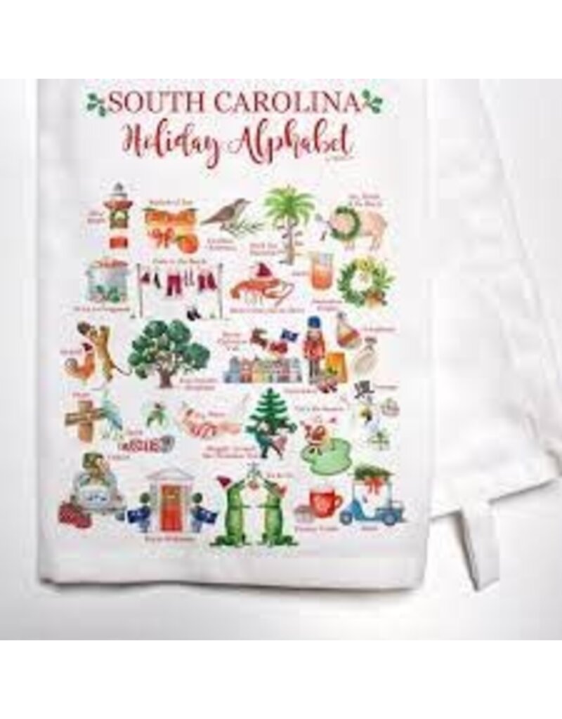 Holiday South Carolina Alphabet Dish Towel