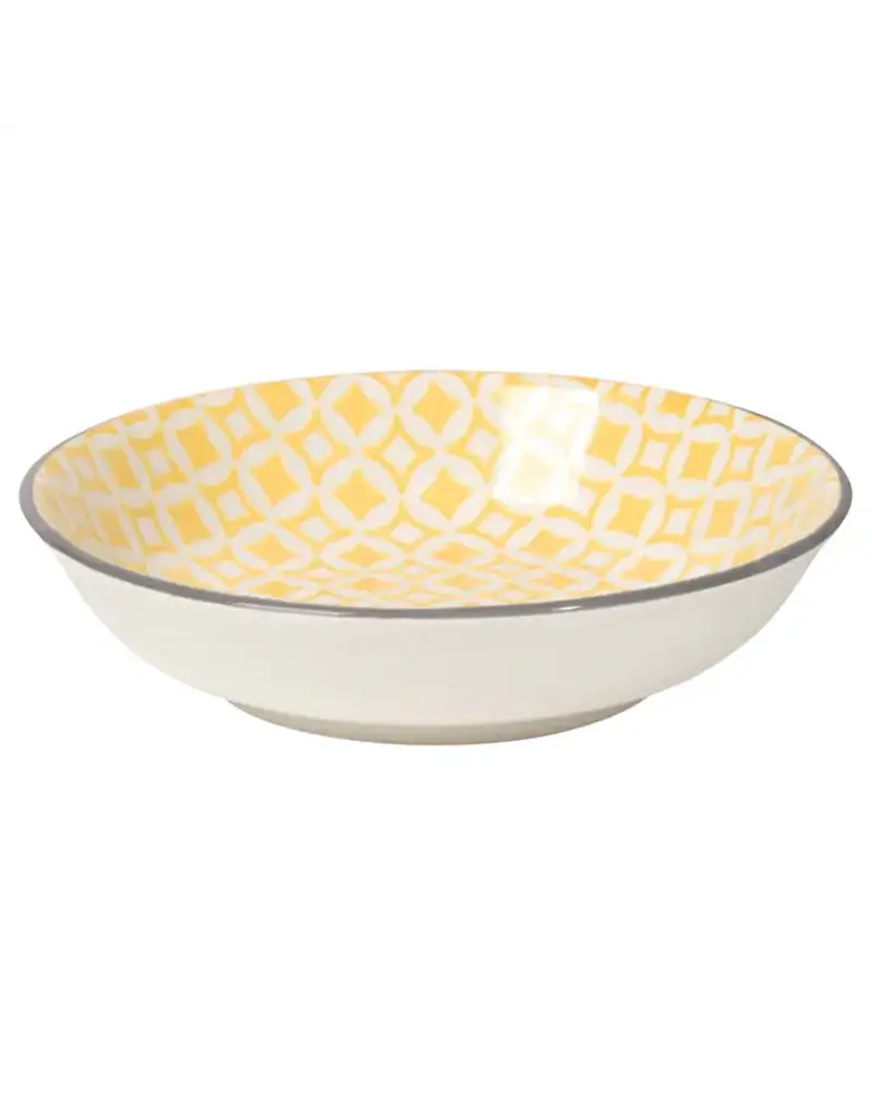 Now Designs Stamped Dipper Bowl Yellow Diamonds, 3.75"*