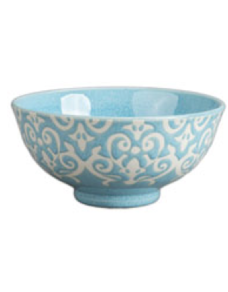 BIA Cordon Bleu Arabella Natural Stamp Bowl, 4.75" -natural- LIGHT BLUE disc