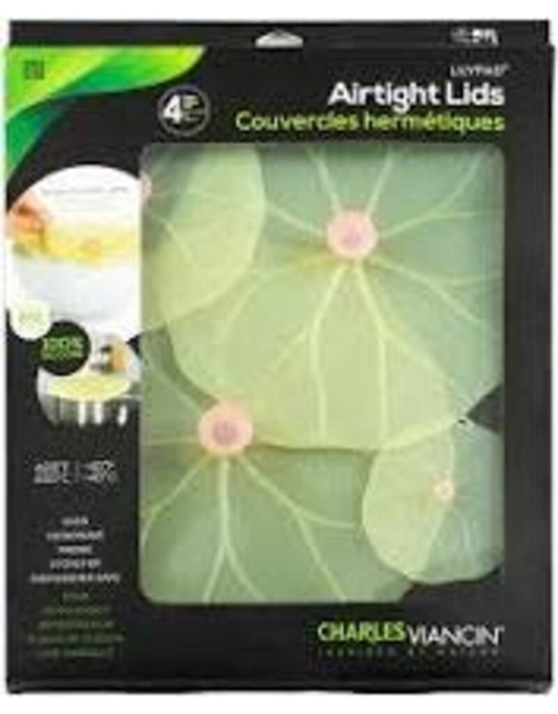 Charles Viancin Lilypad Silicone Suction Bowl Covers, Silicone Set of 4 cir disc
