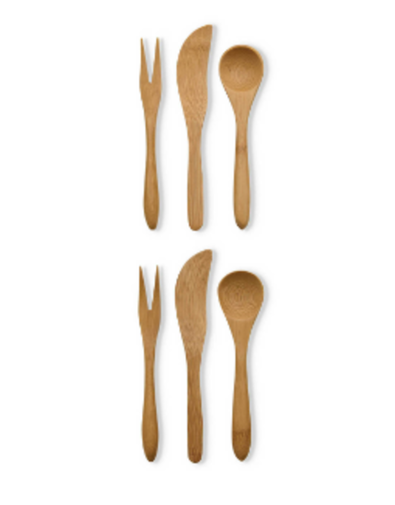 Harold Imports Maison du Fromage Bamboo Appetizer Serving Tools, 6pc