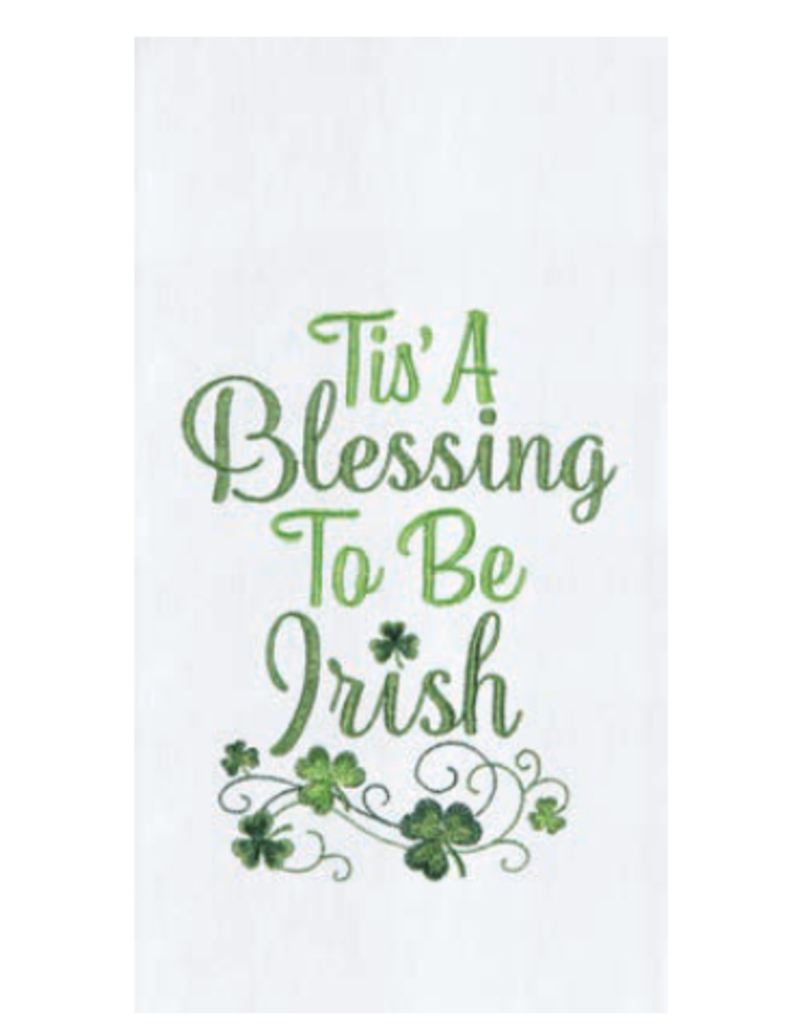 C and F Home St Paddy's Towel, Tis a Blessing, Floursack