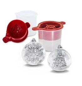 Tovolo Holiday Ornament Ice Cubes, Tree and Snowflake, Set of 2