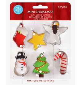 R&M International Holiday MINI CHRISTMAS COOKIE CUTTERS 6 PC SET