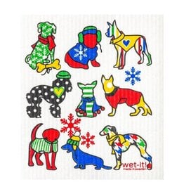 Wet-It Holiday Swedish Dish Cloth Winter Cold Dogs