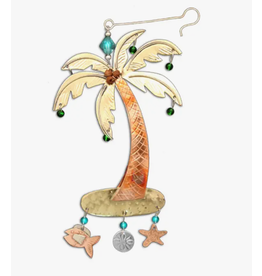 Pilgrim Imports Ornament, Palm With Shells and Fish, Nickel-Copper-Brass