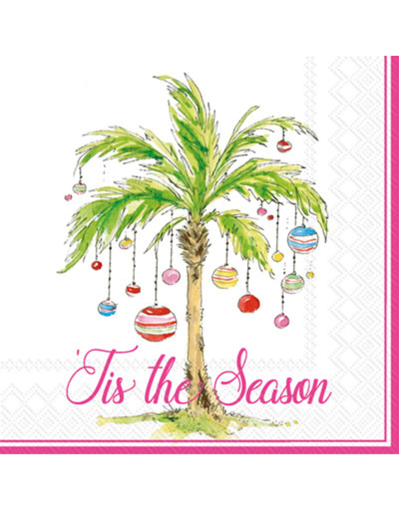 Boston International Holiday Cocktail Napkins, Ornament Palm Tree, 20x*