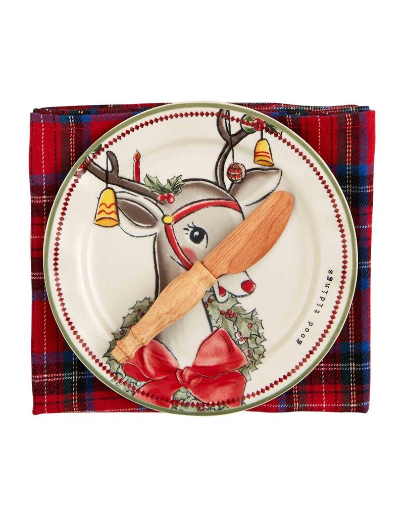Mudpie Holiday 3pc Reindeer Appetizer Set