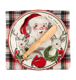 Mudpie Holiday 3pc Santa Appetizer Set