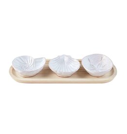 Mudpie Shell 3 Dips and Tray Set