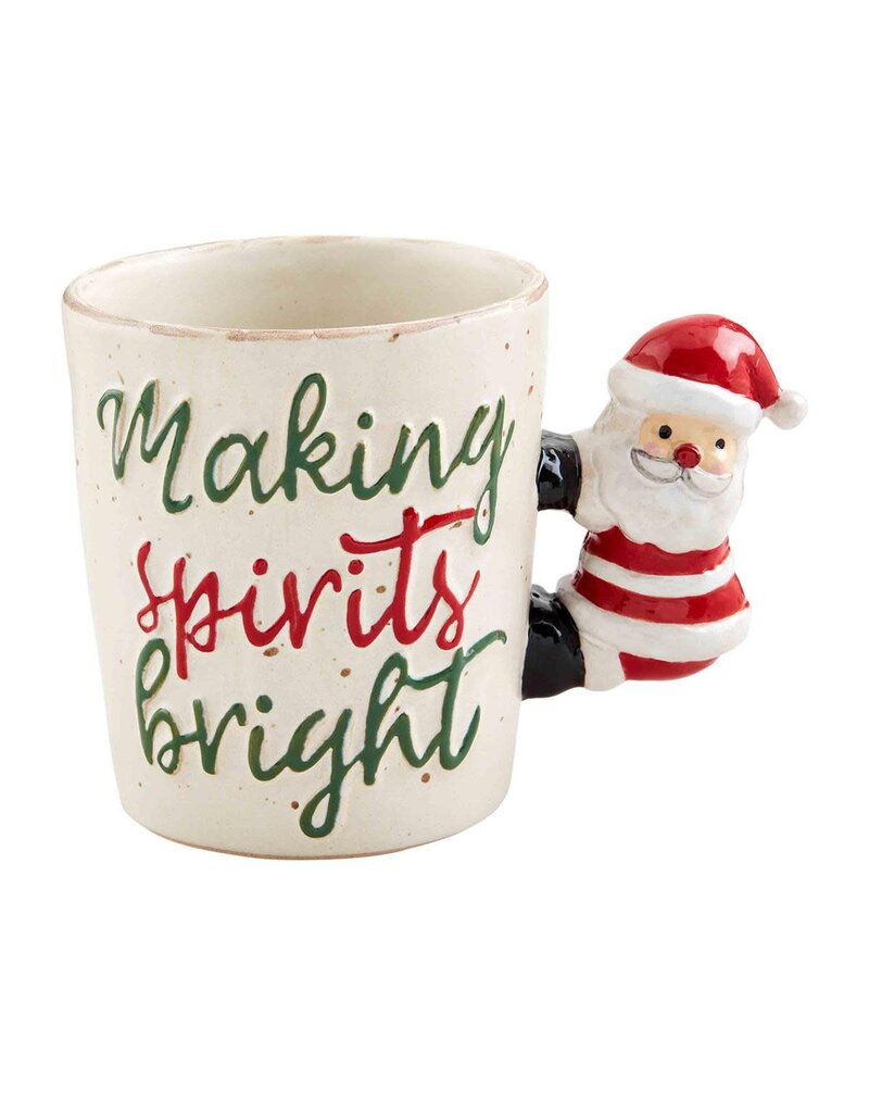 Mudpie Holiday Mug, Santa Handle