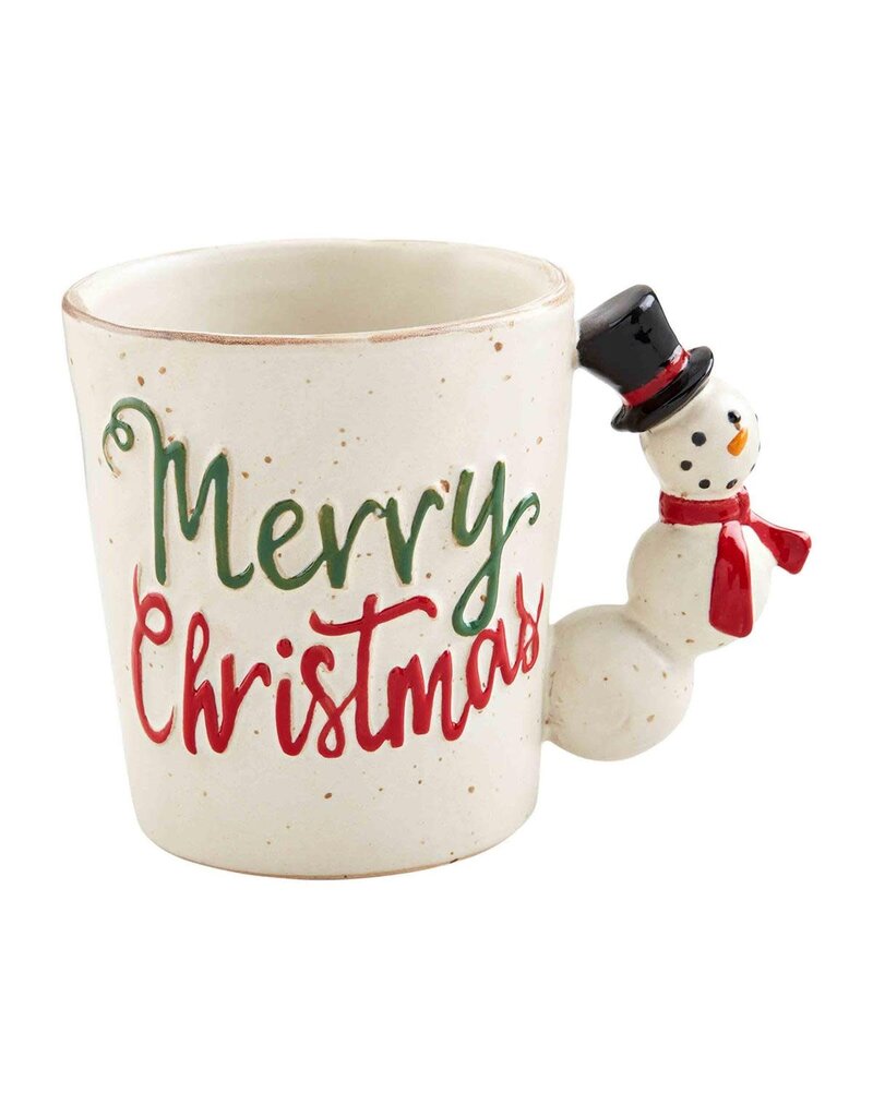Mudpie Holiday Mug, Snowman Handle