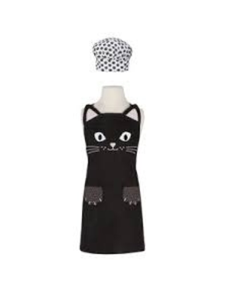Now Designs Apron, Black Cat Daydreams CHILD, with Hat