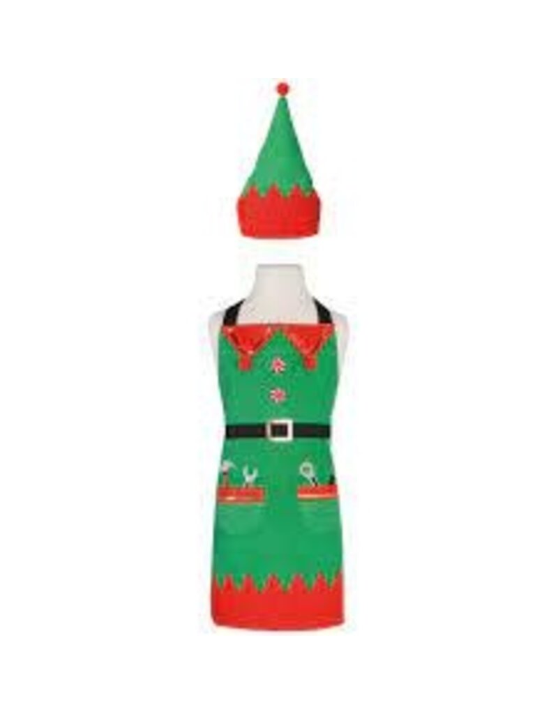 Now Designs Holiday Apron, Elf Daydreams CHILD, with Elf Hat