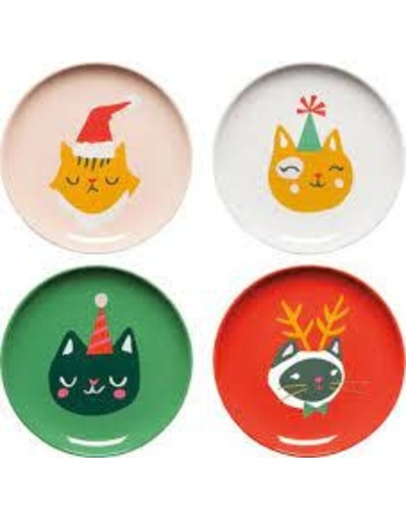 Now Designs Holiday Appetizer Plate, Let It Meow Cats, SINGLE
