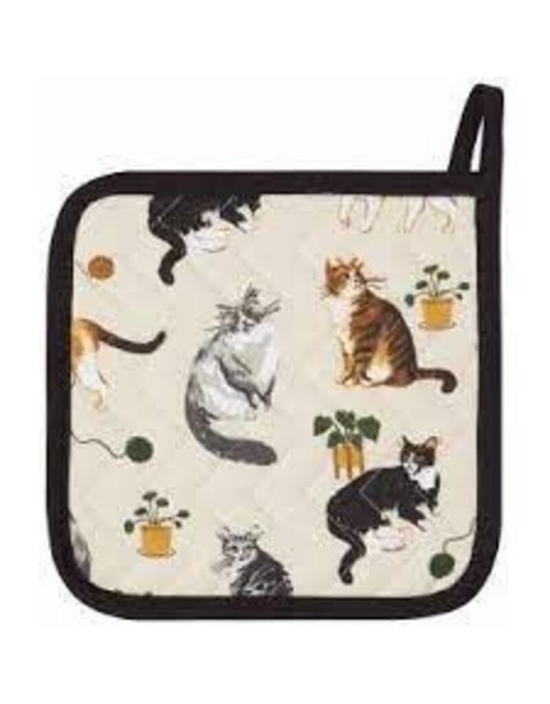 Now Designs Potholder Cat Collective, cats with yarn