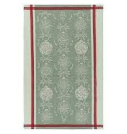 Now Designs Holiday Dish Towel, Good Tidings, green jacquard