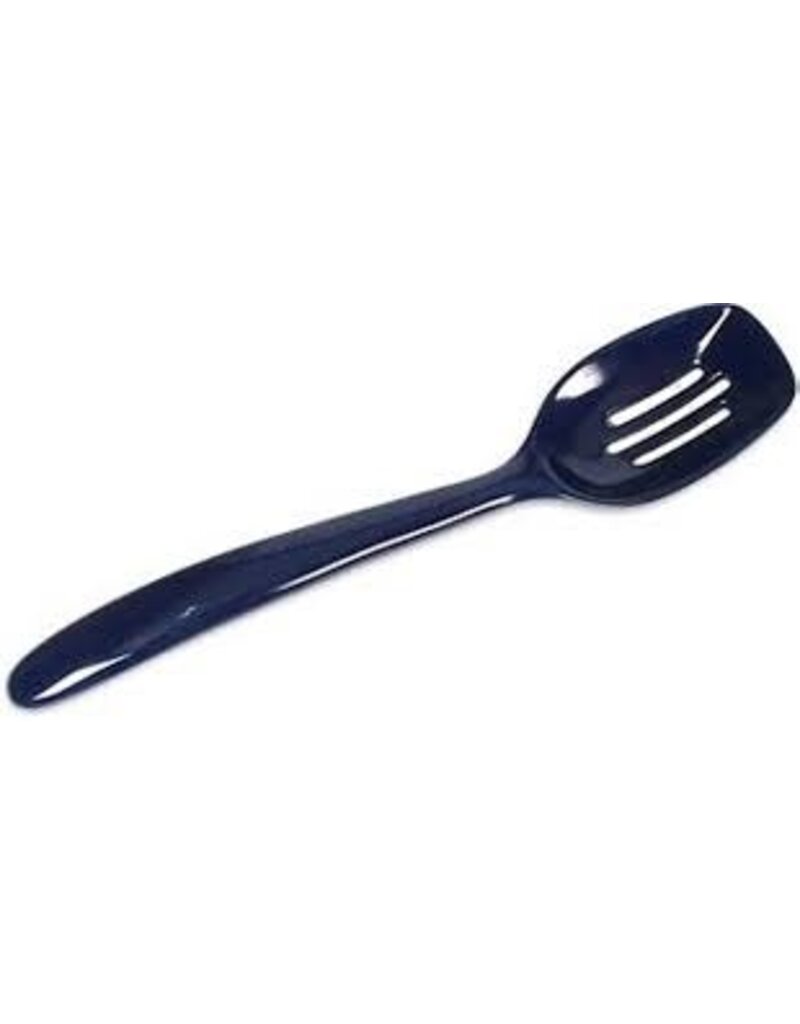 Gourmac/Hutzler Mini Slotted Spoon 7.5", Melamine, Cobalt Blue