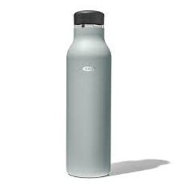 OXO OXO "Strive" Insulated Bottle, 16oz, light gray disc
