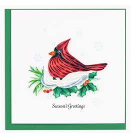 Quilling Card Holiday Greeting Card, Quill - Winter Cardinal, 6x6