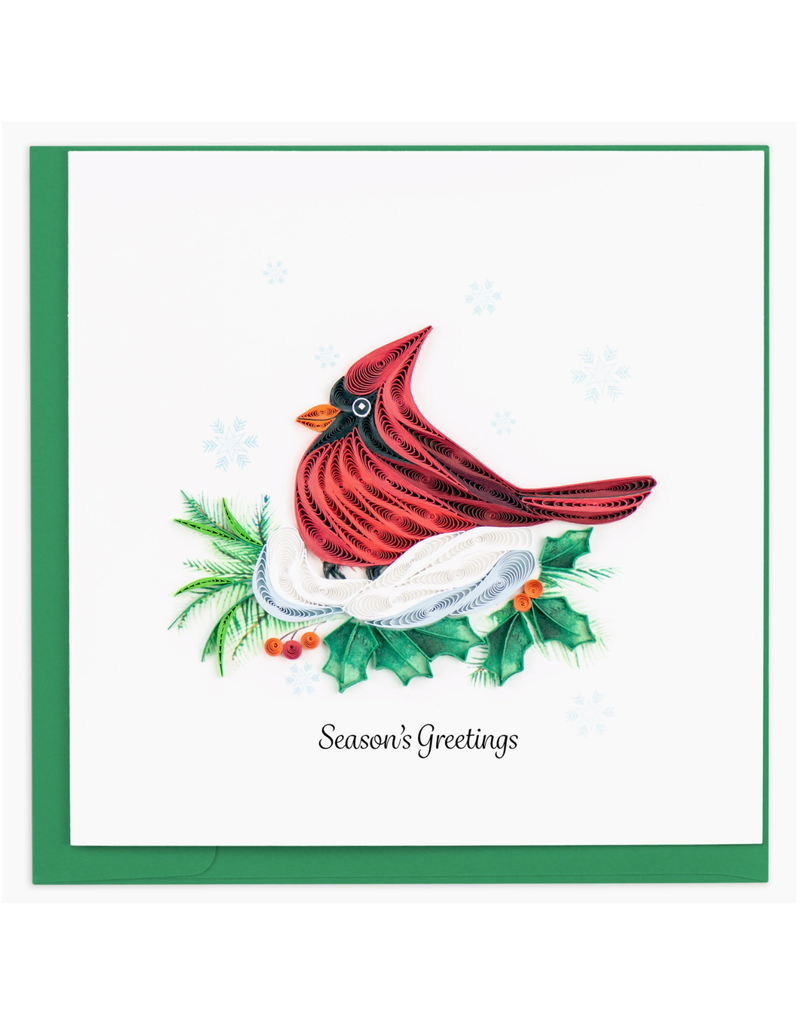 Holiday Greeting Card, Quill - Winter Cardinal, 6x6