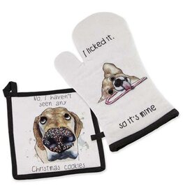 Boston International Holiday Mitt Glove & Potholder Set, Dog Treats