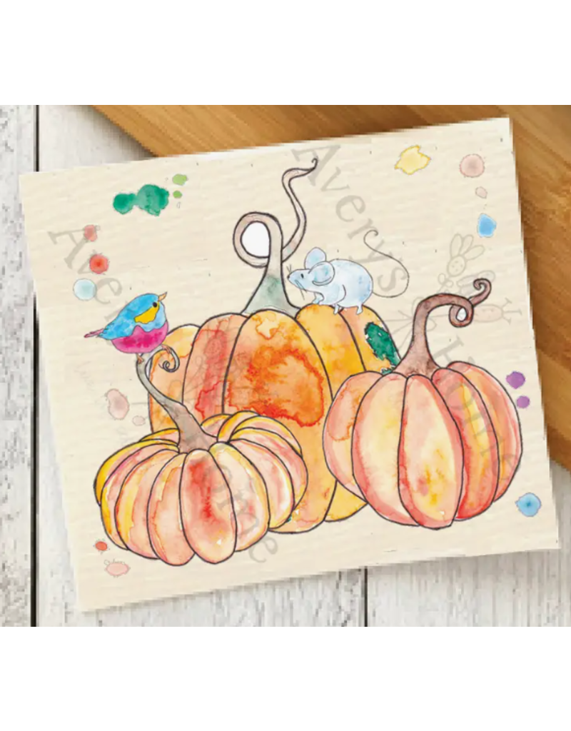 Fall Swedish Dish Cloth, Pumpkin Patch