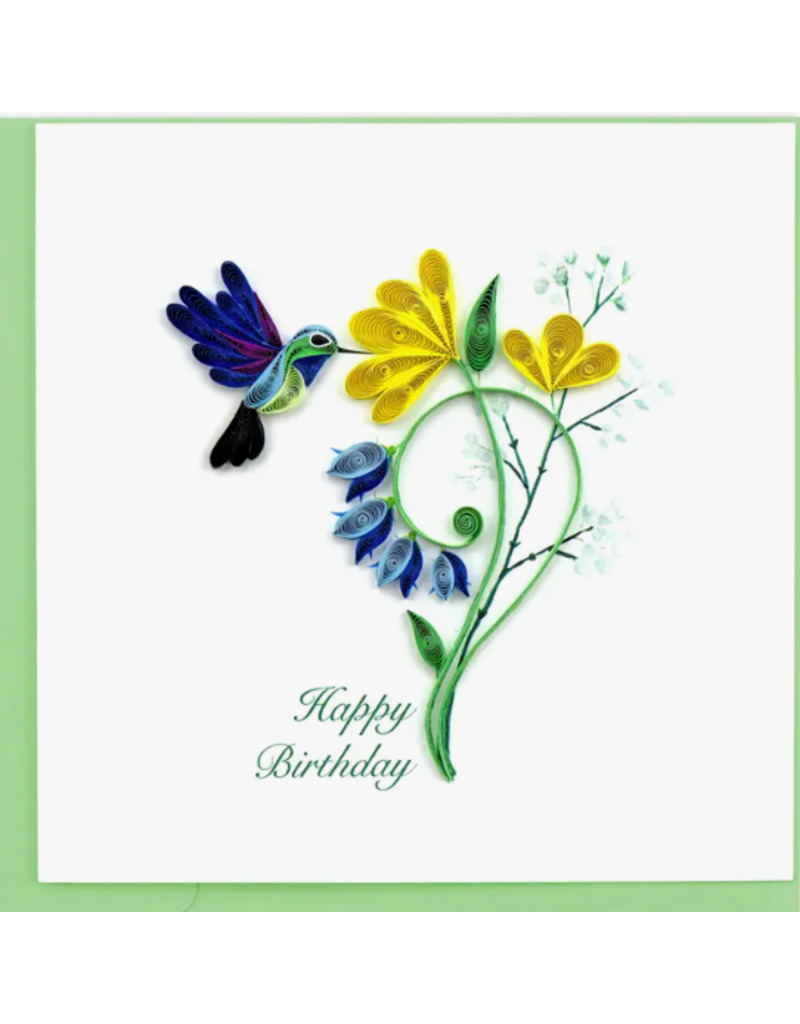 Quilling Card Greeting Card, Quill - Birthday, Hummingbird, 6x6