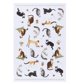 Now Designs Dish Towel, Cat Collective, cats with yarn