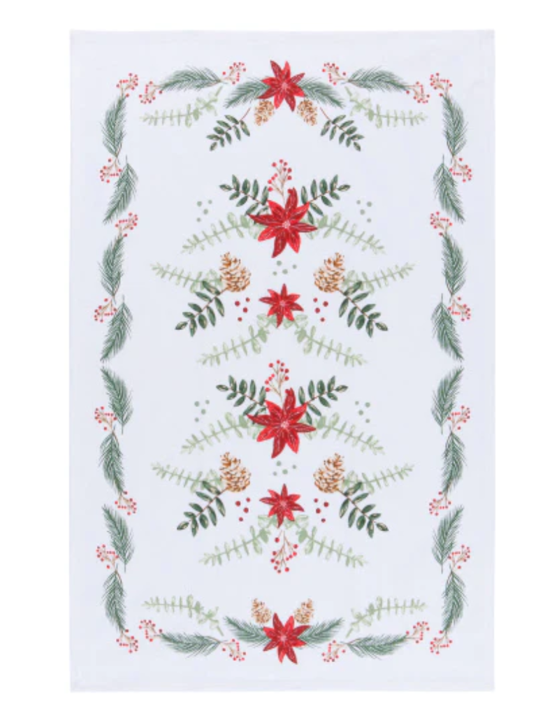 Now Designs Holiday Dish Towel, Poinsettia