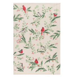 Now Designs Holiday Dish Towel, Forest Birds