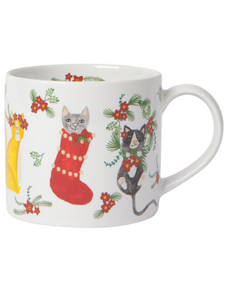 Now Designs Holiday Mug, Meowy Cat, Boxed