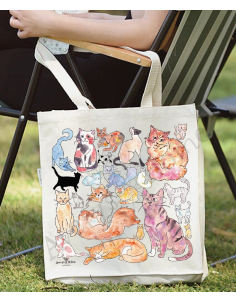 Cotton Tote Bag, Cat Breeds