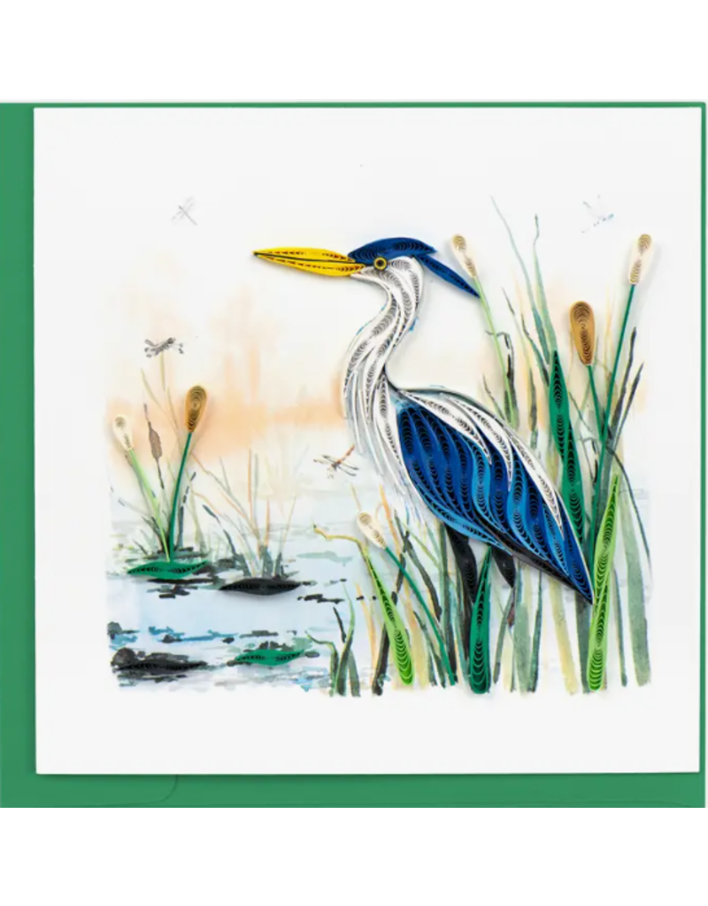 Greeting Card, Quill - Everyday, Blue Heron, 6x6